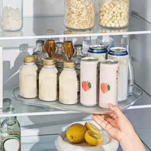 360° Rotating Refrigerator Organizer Tray