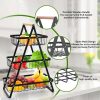 3Layer Fruit Basket Wooden Handle