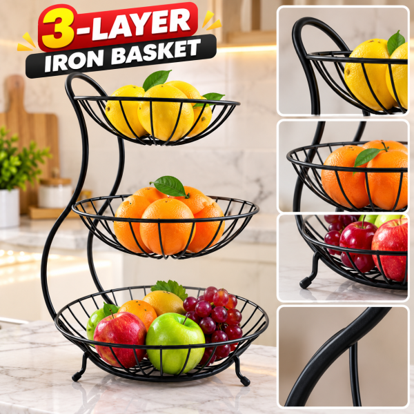 3Layer Vegetable Basket Metal
