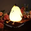 Cute Pear Shape Silicone Table Lamp Rechargeable & Touchable