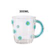 Elegant Daisy Glass Cup With Sparkling Handle 300ml