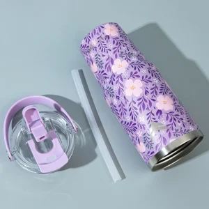 Thermotrek Orchid Floral Vacuum Insulated Tumbler 900ml